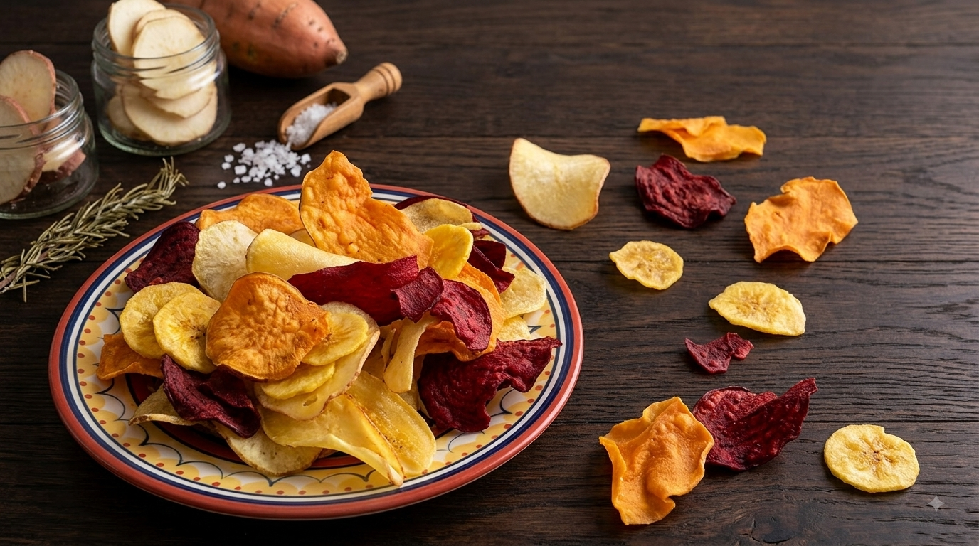 Snack Chips Servidas en Mesa